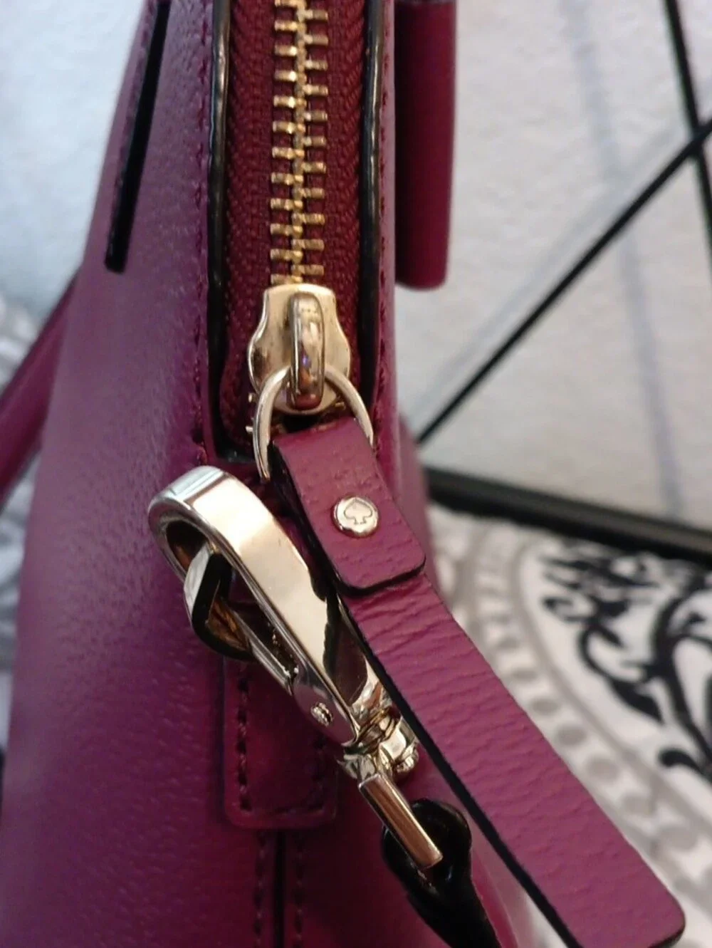 kate spade Preloved burgundy bow satchel